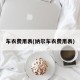 车衣费用表(纳尔车衣费用表)